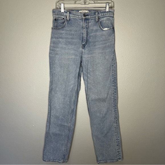 Abercrombie & Fitch The Ankle Straight Ultra High Rise Denim Jeans 29/8L - Picture 1 of 9